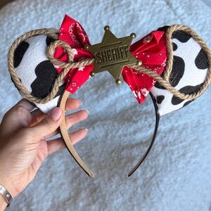 Lasso Rope Cow Print Sheriff Woody Jessie Mickey Tory Story Ears Headband